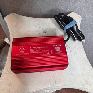 BESTEK 300W Power Inverter Car Charger‎ MRI3011BU DC 12V 115Vac Converter Tested